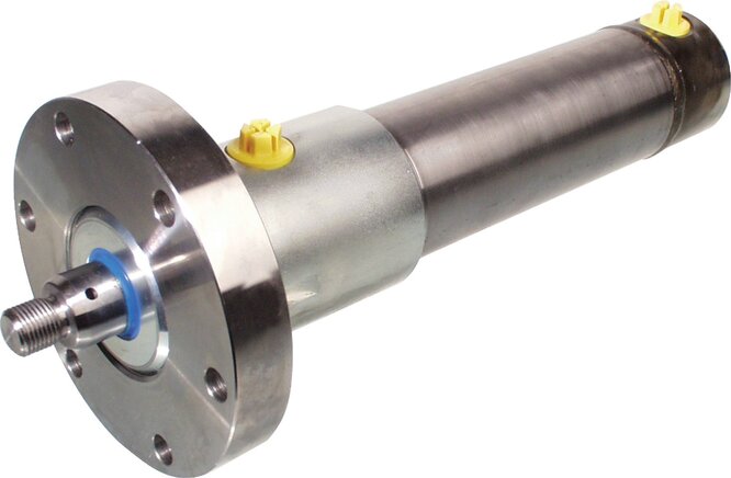 Exemplary representation: Industrial hydraulic cylinder with thread/flange, double-acting
