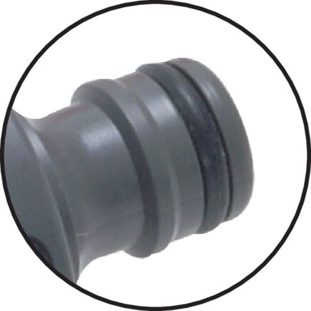 detailed view: O-ring for garden hose coupling plug