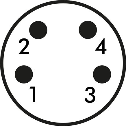 Schaltsymbol: M 8-Stecker (4-polig)